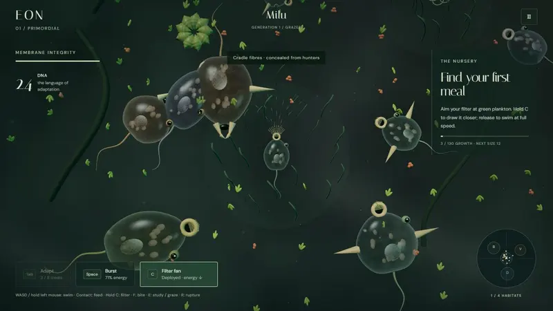Filter-feeding organisms from EON's first prototype.