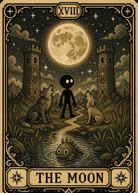 The Moon tarot card
