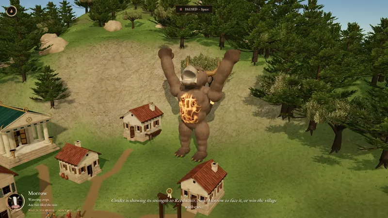 Cinder rears up to win a village by a show of strength.