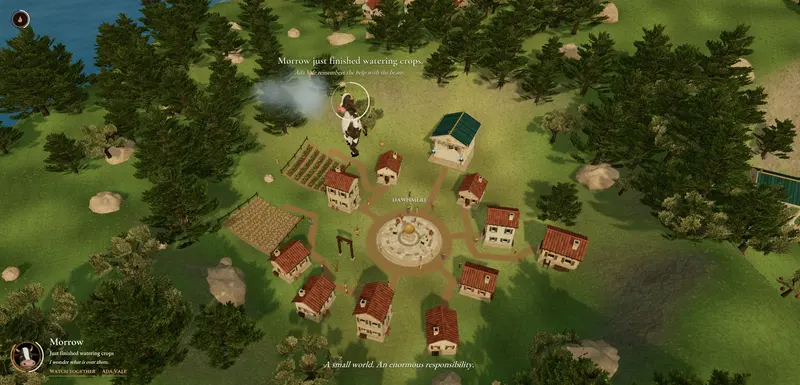 Everyday play: the world first, almost nothing on screen.