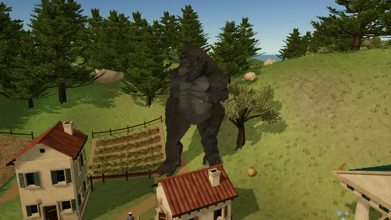 The gorilla giant at the edge of the village.